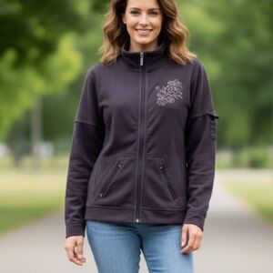 Kaktus zip up blue jacket size Med